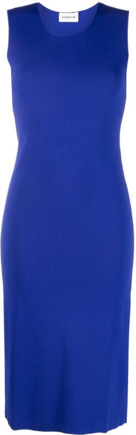 P.A.R.O.S.H. Mouwloze midi-jurk Blauw