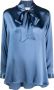 P.A.R.O.S.H. Gesmockte blouse Blauw - Thumbnail 1