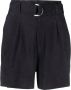 P.A.R.O.S.H. Suède shorts dames geitenhuid XS Blauw - Thumbnail 1