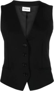 P.A.R.O.S.H. V-neck buttoned waistcoat Zwart