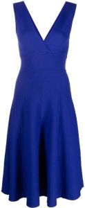 P.A.R.O.S.H. Midi-jurk met V-hals Blauw