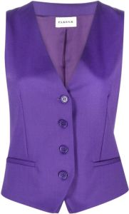 P.A.R.O.S.H. V-neck single-breasted waistcoat Paars