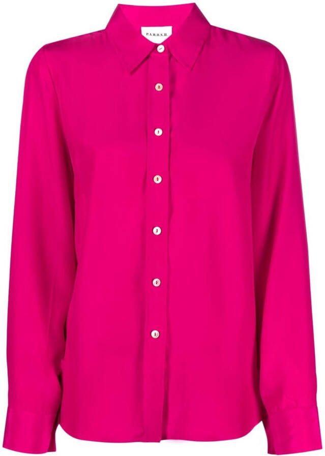 P.A.R.O.S.H. Zijden blouse Roze