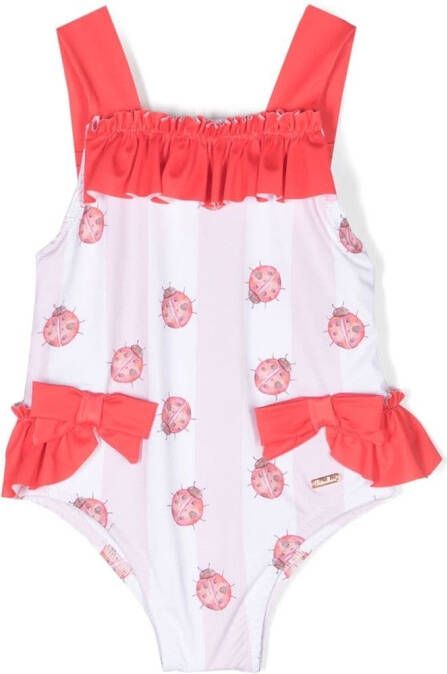 Patachou Badpak met lieve sbeestje print Roze