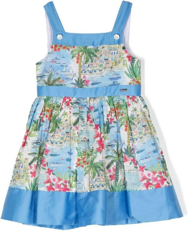 Patachou Flared jurk Blauw