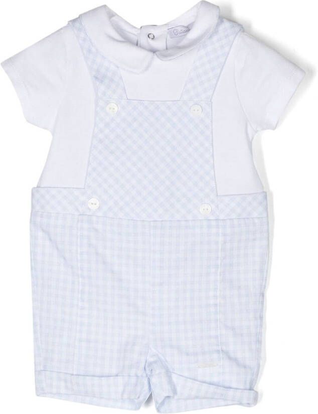 Patachou Geruite romper Blauw