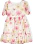 Patachou Jurk met bloe print Roze - Thumbnail 1