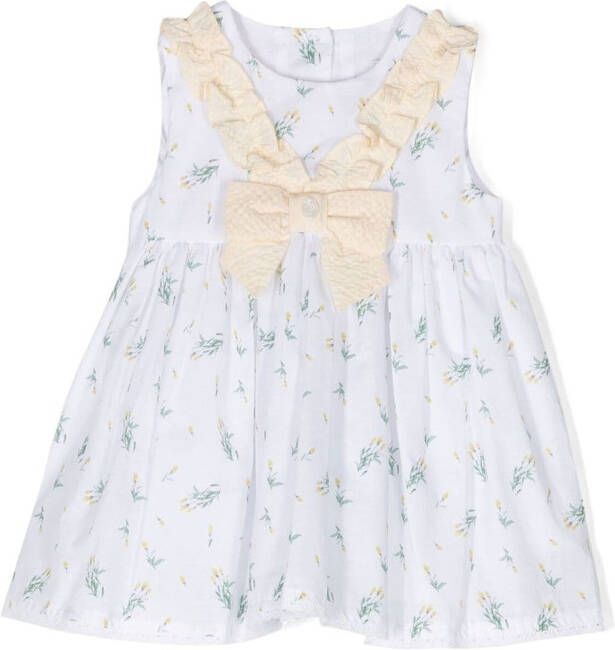 Patachou Jurk met bloe print Wit