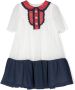 Patachou Jurk met colourblocking Wit - Thumbnail 1