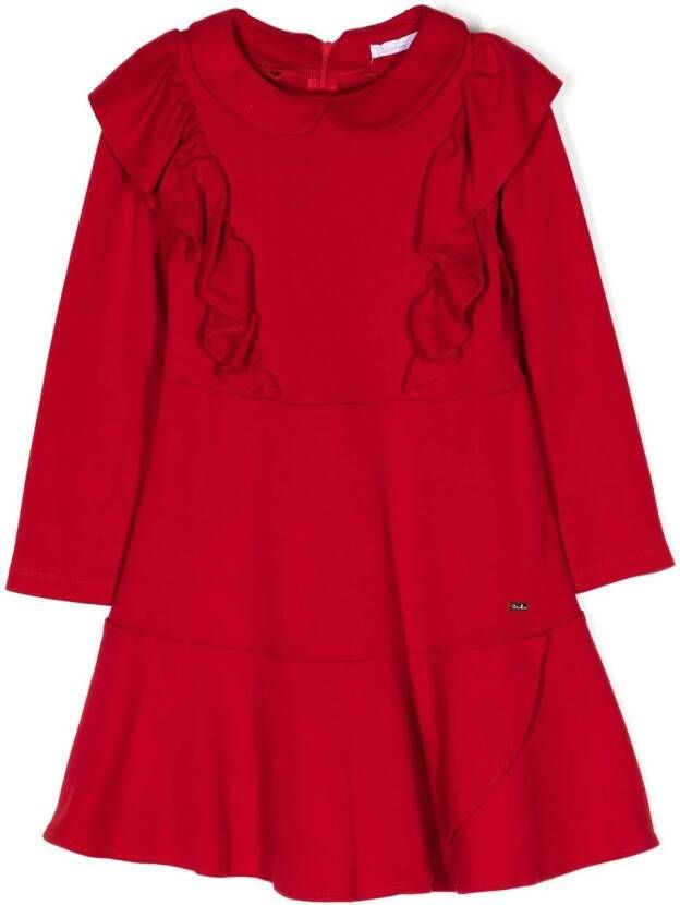 Patachou Jurk met ruches Rood
