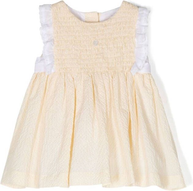 Patachou Jurk met strikdetail Geel