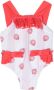 Patachou Badpak met ruches en lieve stbeestjes-print Wit - Thumbnail 1