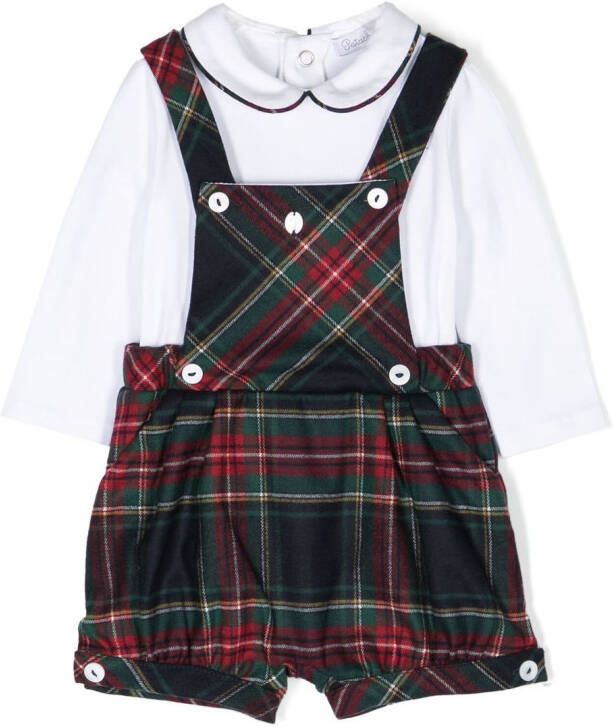 Patachou Romper met tartan ruit Blauw
