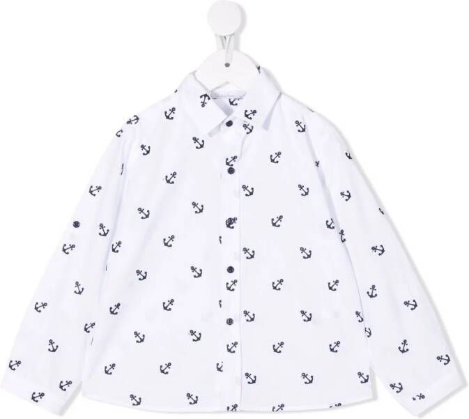Patachou Shirt met anker print Wit