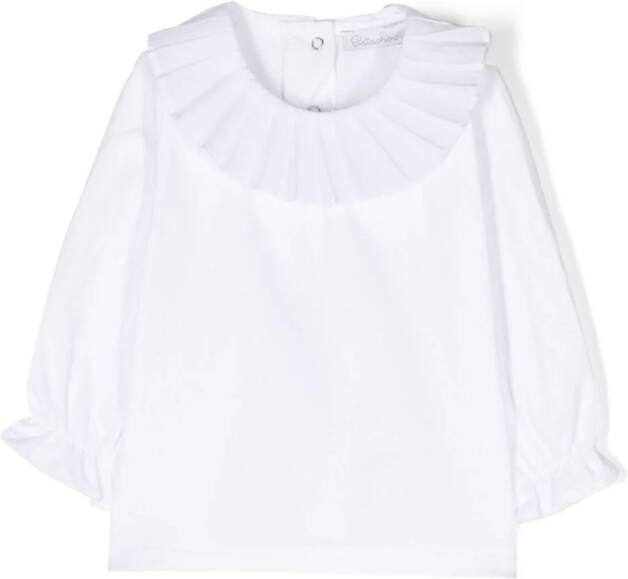 Patachou Shirt met ruchekraag Wit