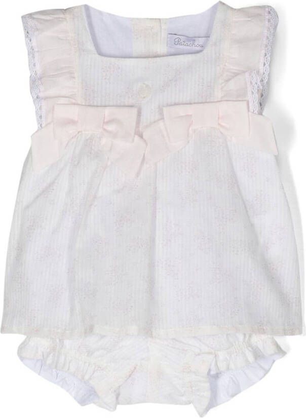 Patachou Tweedelige set met bloe print Wit
