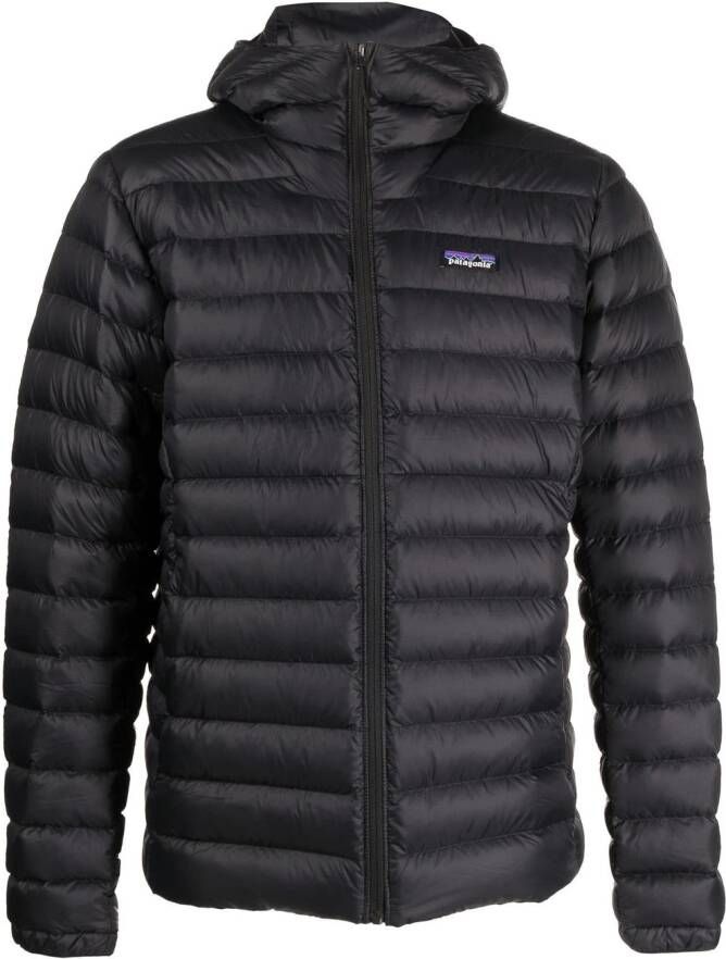Patagonia Donsjack met logopatch Zwart