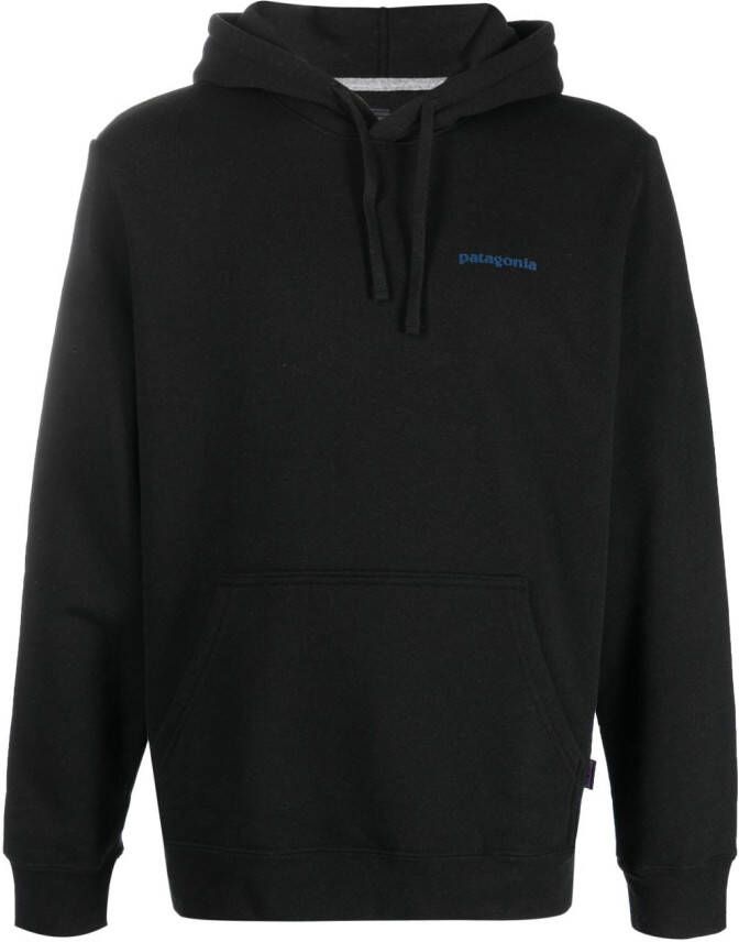 Patagonia Hoodie met logoprint Zwart