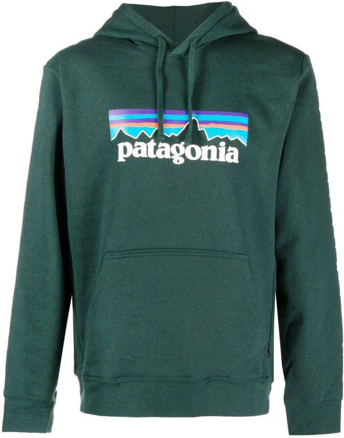 Patagonia Hoodie met logoprint Groen