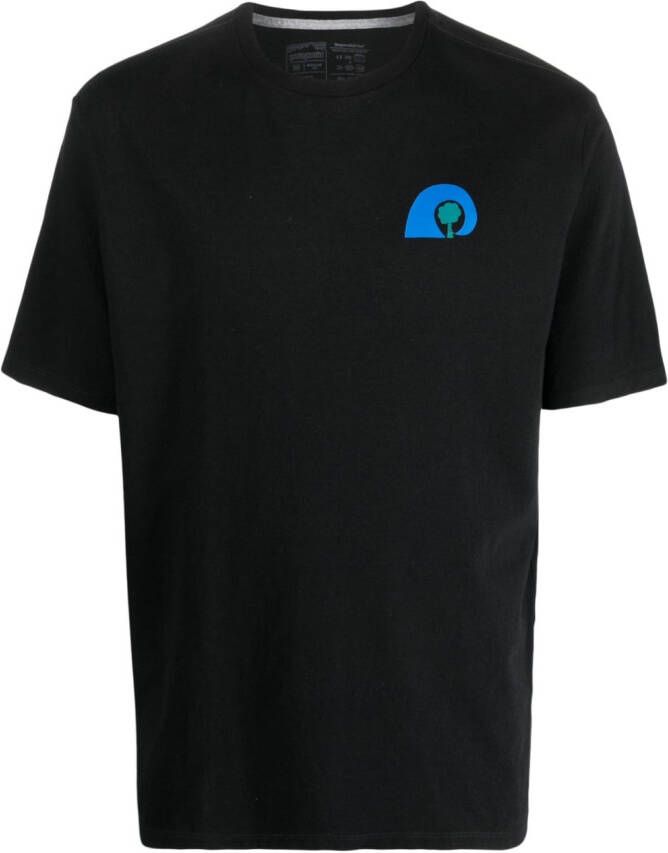 Patagonia T-shirt met logoprint Zwart