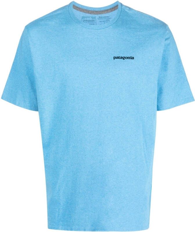 Patagonia T-shirt met logoprint Blauw