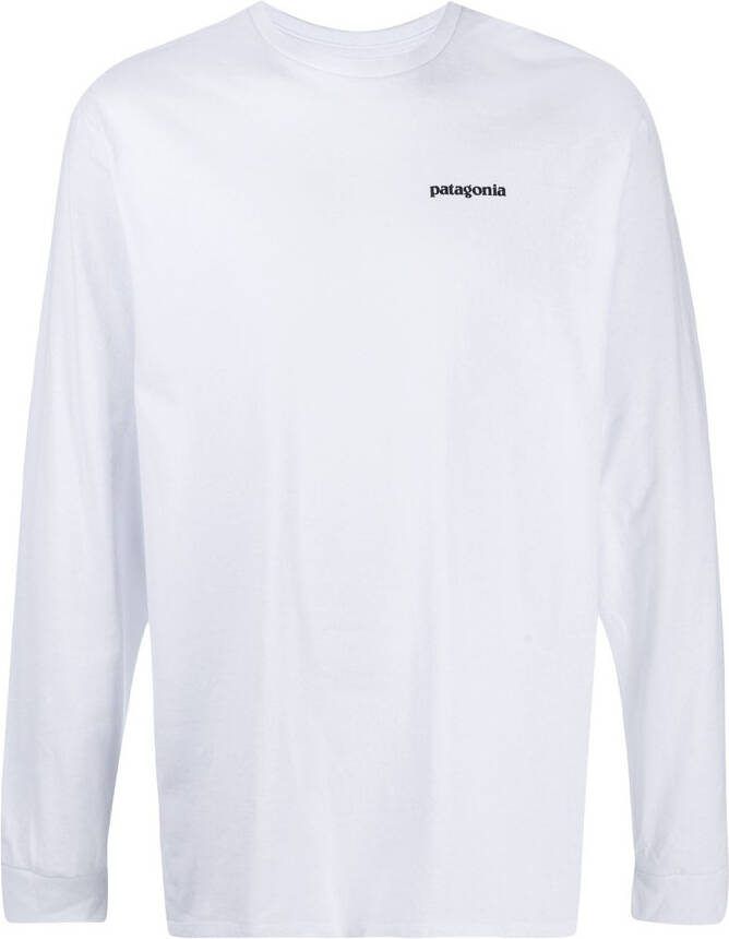 Patagonia T-shirt met lange mouwen Wit