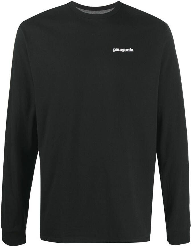 Patagonia T-shirt met lange mouwen Zwart