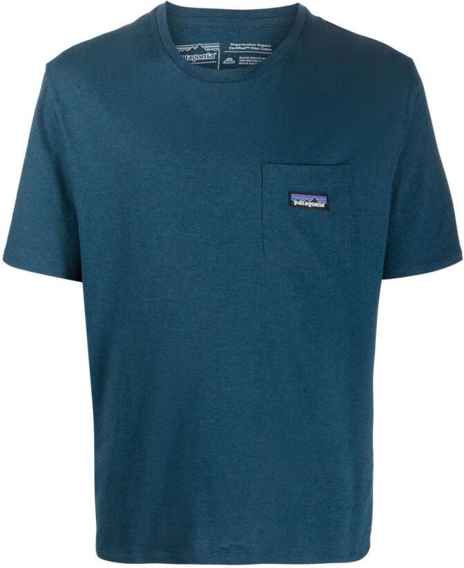 Patagonia T-shirt met logopatch Blauw