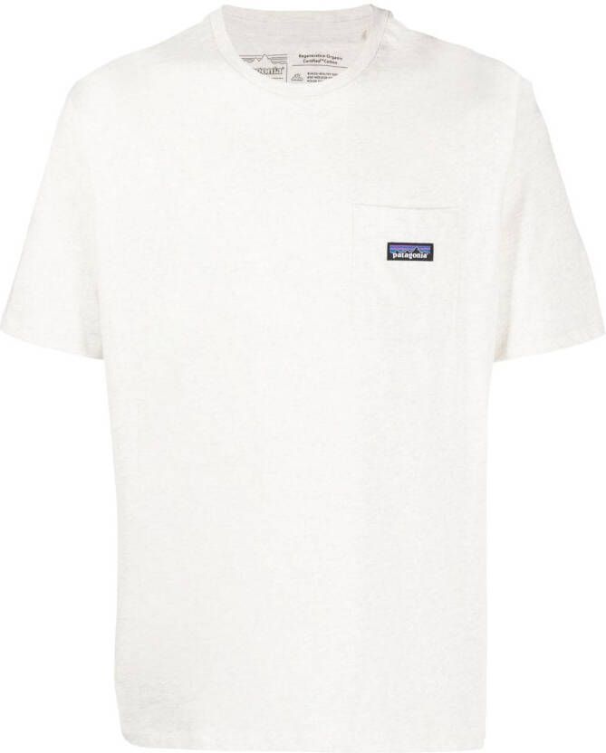 Patagonia T-shirt met logopatch Wit