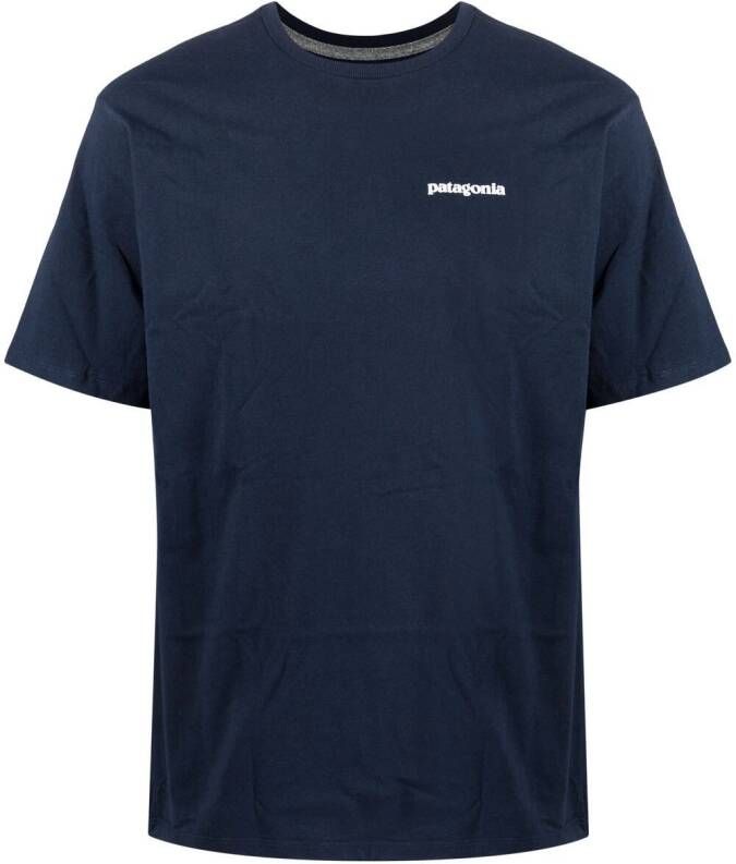 Patagonia T-shirt met logoprint Blauw