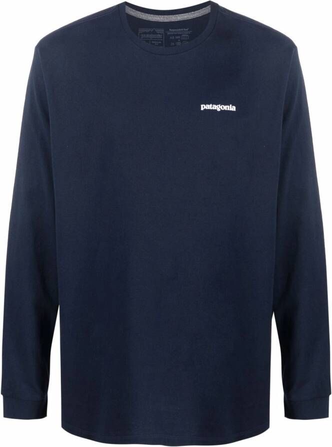 Patagonia T-shirt met logoprint Blauw