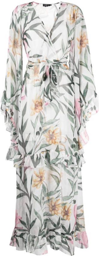 PatBO Maxi-jurk met gestrikte taille Wit