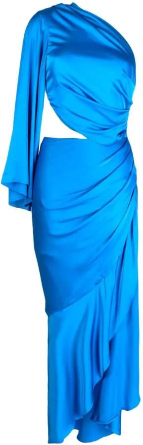 PatBO Gedrapeerde jurk Blauw
