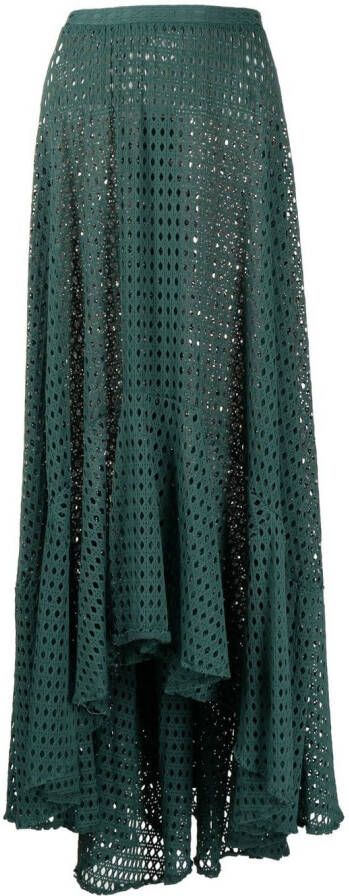 PatBO Rok met gingham ruit Groen