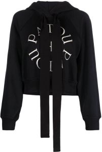 Patou Cropped hoodie Zwart