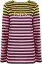 Patou Gestreept T-shirt Roze - Thumbnail 1