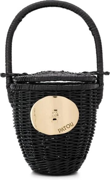 Patou Geweven bucket-tas Zwart
