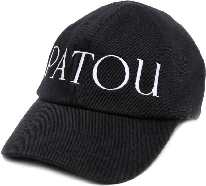 Patou Honkbalpet met geborduurd logo Zwart