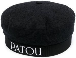 Patou Baret met geborduurd logo Zwart