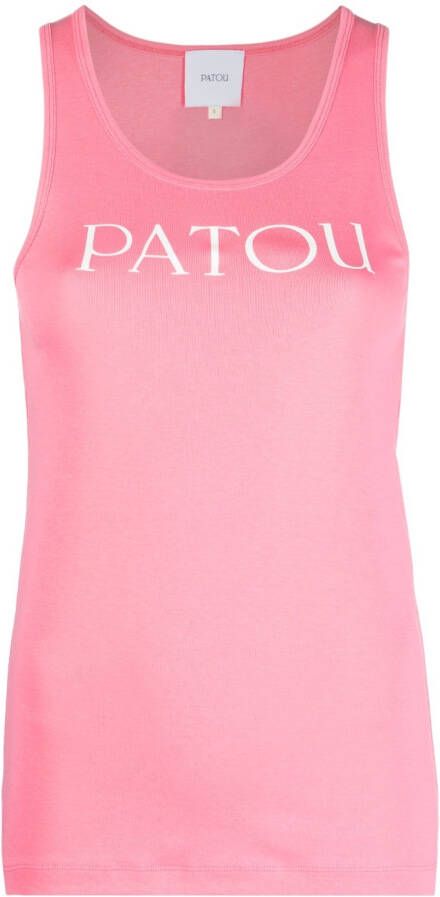 Patou Tanktop met logoprint Roze