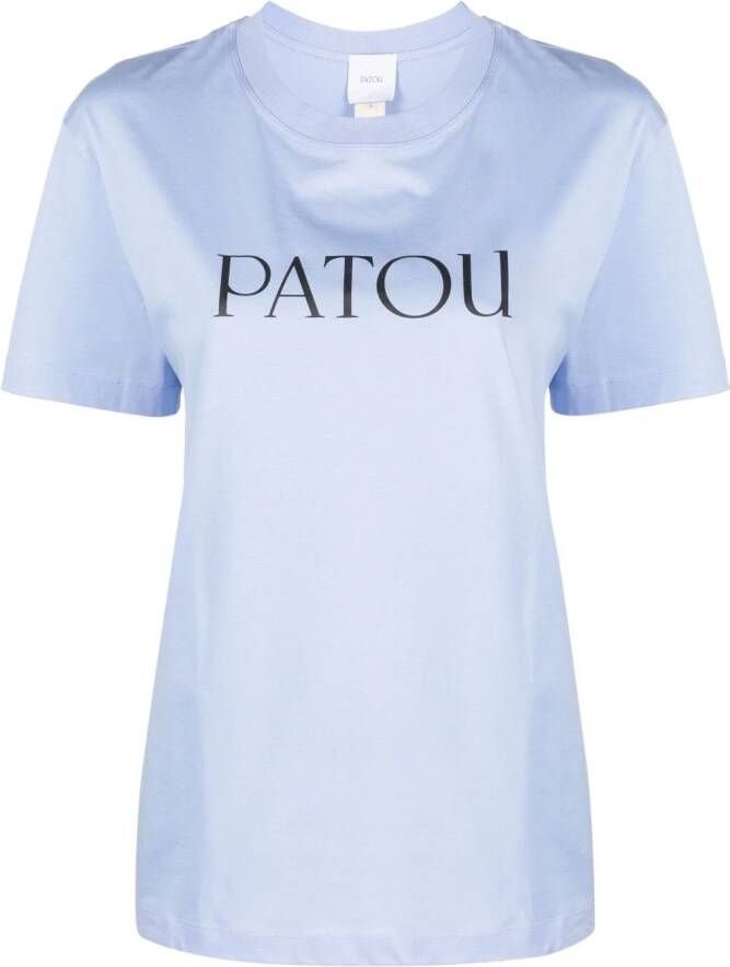 Patou T-shirt met logoprint Blauw