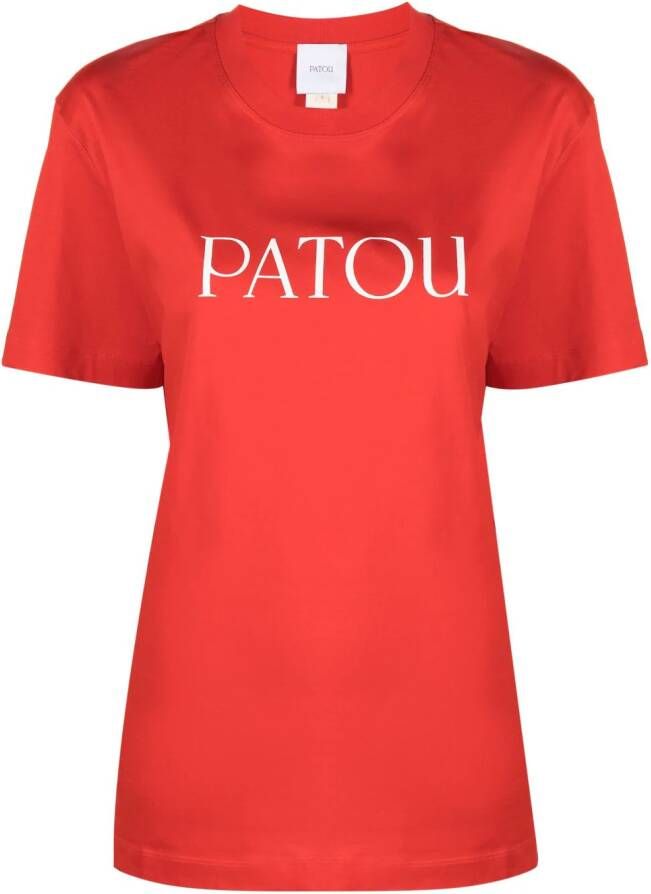 Patou T-shirt met logoprint Rood