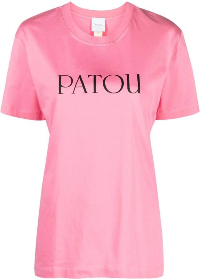Patou T-shirt met logoprint Roze