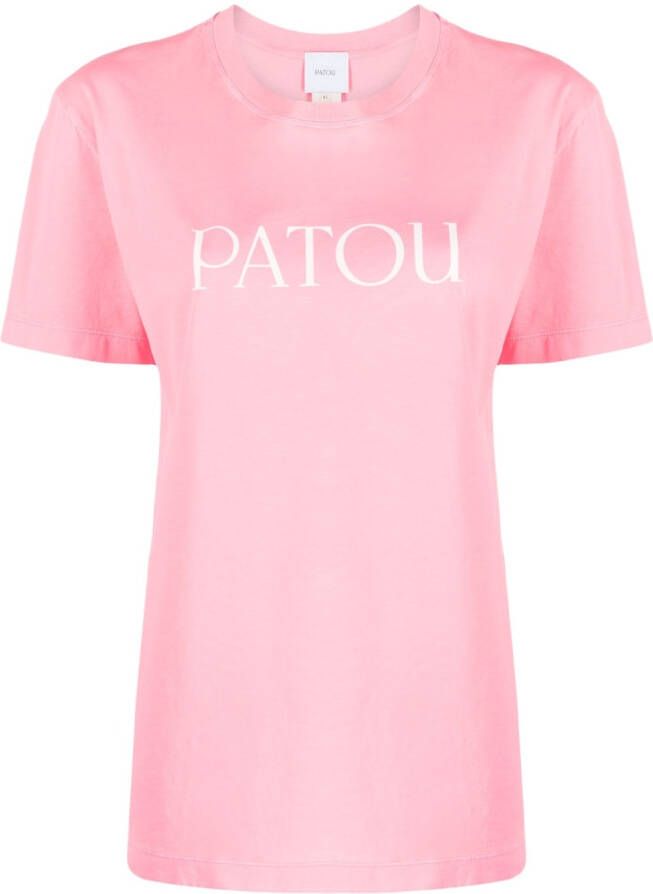 Patou T-shirt met logoprint Roze