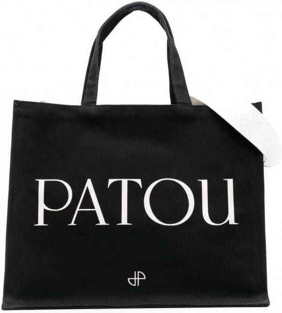 Patou Shopper met logoprint Zwart
