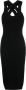 Patou Midi-jurk met gekruiste bandjes Zwart - Thumbnail 1