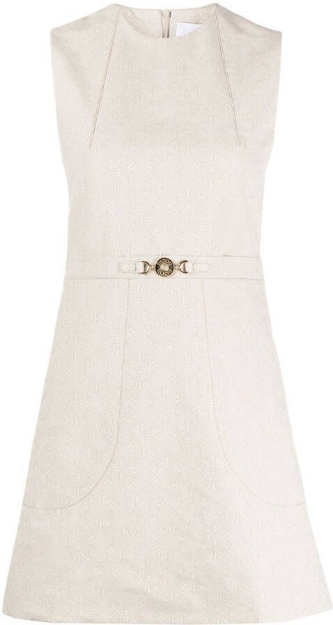 Patou Mini-jurk met logo jacquard Beige