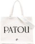 Patou shopper met logoprint Beige - Thumbnail 1