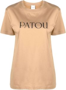 Patou T-shirt met logoprint Beige