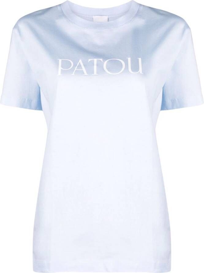 Patou T-shirt met logoprint Blauw